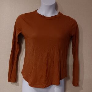 Madewell Women's Long Sleeve Top in Warm Brown Size S